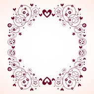 hearts and flowers frame N4