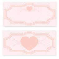 Retro wedding invitation in pink colors