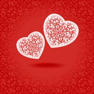 background heart floral