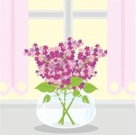 lilac on the window