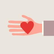 Handful of heart valentine love and romance