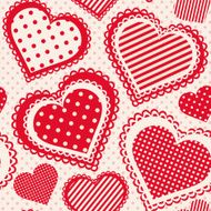 Seamless pattern with dotted hearts