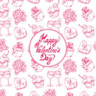 cute pink card for Valentine's Day