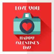 Happy Valentine&#039;s illustration in flat style N19