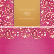 Vintage greeting cards with floral motifs in east style N7
