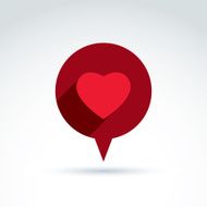 Family consultation symbol speech bubble with love sign N4