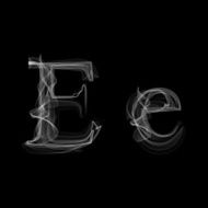 Smoke font Letter E