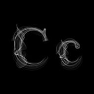Smoke font Letter C