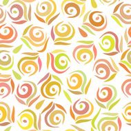 Colorful seamless pattern with stylized flowers roses