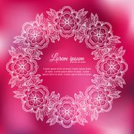 Invitation elegant template white ornamental frame N3