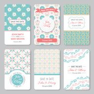 Set of perfect wedding templates with pattern theme N4