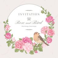 Round frame with roses N3