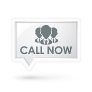 call now words with services on a speech bubble