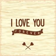Love quote poster flat design