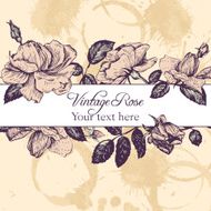 vintage vector floral card N10