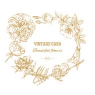 Vintage card wreath