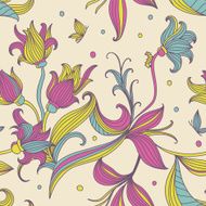 Seamless vector floral pattern N41