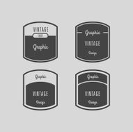 Vector set vintage labels N11