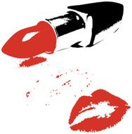 Red lipstick - vector