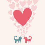 Cute cats in love