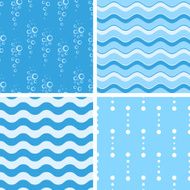 Vector seamless tiling patterns - nautical N2
