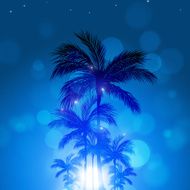 Summer Tropical Blue Background