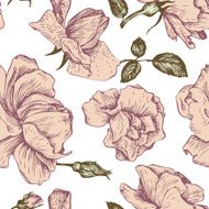 vintage vector seamless floral pattern N14