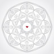 Abstract vector circle ornament