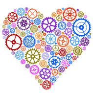 Heart with Gears Collage