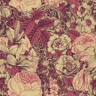 Summer seamless floral pattern Vintage flowers Art N2