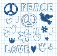 Peace doodle set N2