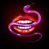 Sexy Lips with Snake