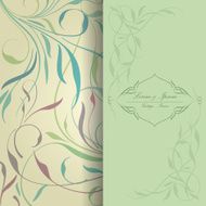 vintage swirl invitation card wedding greeting vector illustrat N2