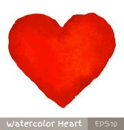 Red watercolor heart N7