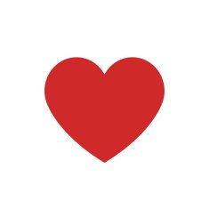 Heart flat icon Vector illustration love symbol silhouette