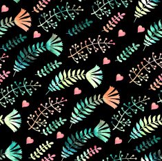Vintage watercolor floral seamless