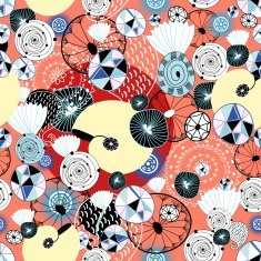Graphical abstract seamless floral pattern of different N89