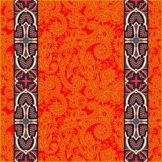 lace border stripe in ornate floral background N27