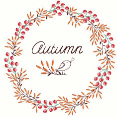 Autumn vector round frame N2