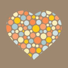 Valentine's day background with heart Love symbol N2