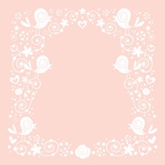 birds and flowers border