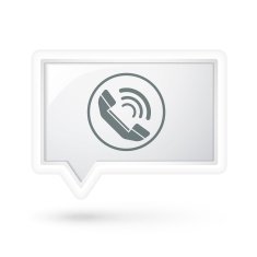 phone call icon on a speech bubble