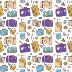 Suitcases Seamless background N6