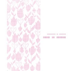 Pink textile tulips texture vertical frame seamless pattern background