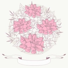 Rose floral background invitation card