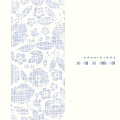 Purple textile flowers texture vertical frame seamless pattern background