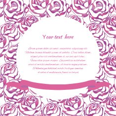 Floral card with roses N15