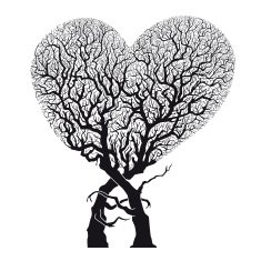 Heart Abstract Tree &ndash; Roots Woven into Shape
