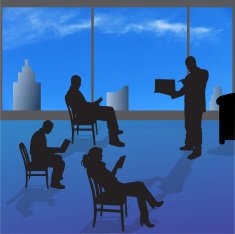 Vector Silhouette Of People N419