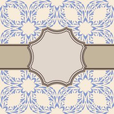 Vintage vector flower frame N103